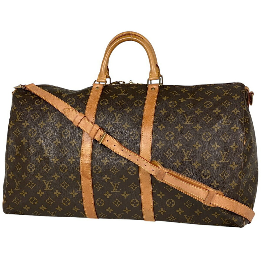Louis Vuitton Keepall Bandouliere Travel Business Trip Boston Bag Monogram